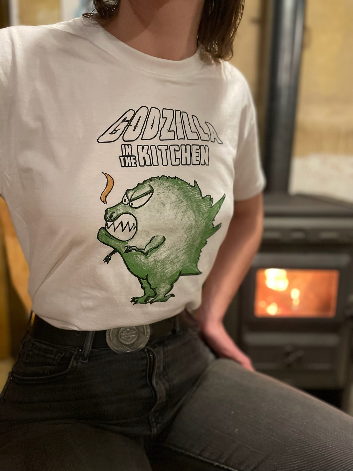 Green thick Godzilla Shirt